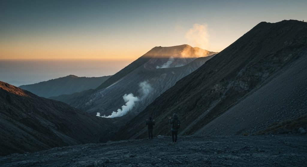 what is ijen blue fire phenomenon — Photorealistic editorial travel photograph relevant to: The Bali-side specialist con