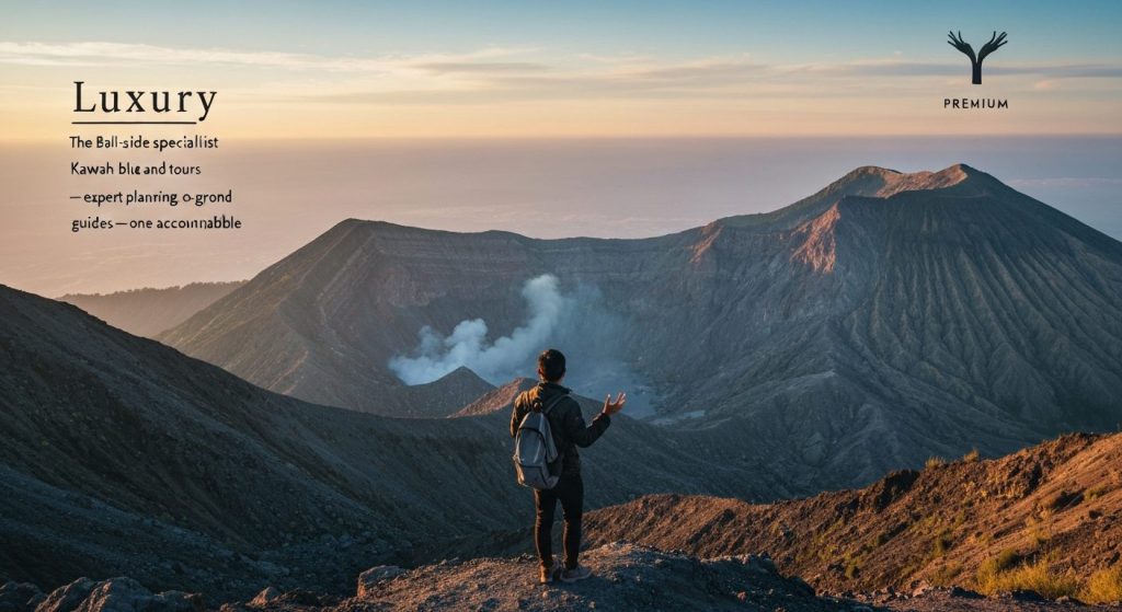 luxury ijen tour from bali — Photorealistic editorial travel photograph relevant to: The Bali-side specialist concierge