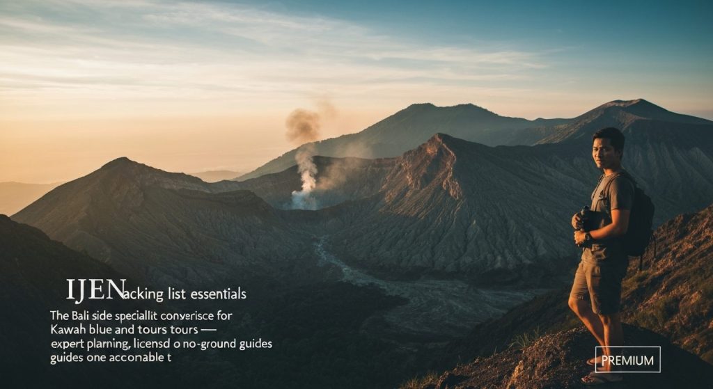 ijen packing list essentials — Photorealistic editorial travel photograph relevant to: The Bali-side specialist concierg