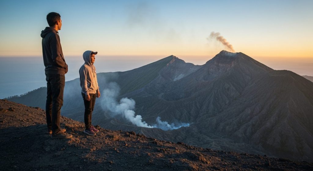 ijen blue fire photography tour — Photorealistic editorial travel photograph relevant to: The Bali-side specialist conci
