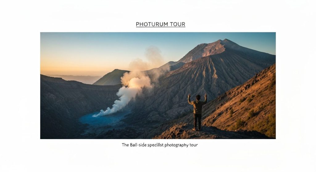 ijen blue fire photography tour — Photorealistic editorial travel photograph relevant to: The Bali-side specialist conci