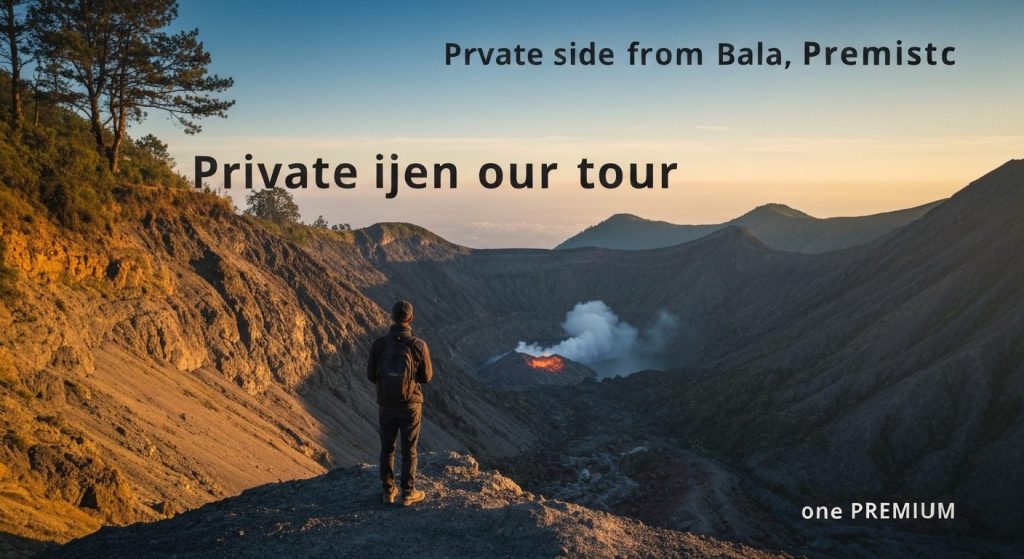private ijen tour from bali — Photorealistic editorial travel photograph relevant to: The Bali-side specialist concierge