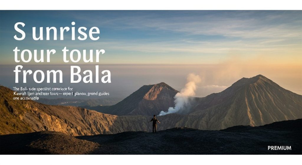 ijen sunrise tour from bali — Photorealistic editorial travel photograph relevant to: The Bali-side specialist concierge
